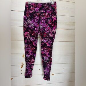lululemon athletica Pink and Purple Floral Leggings
